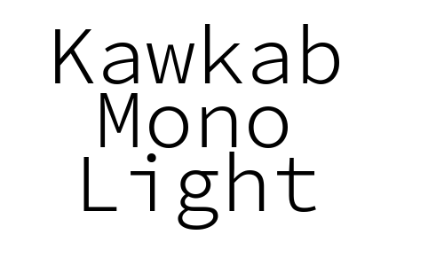 Kawkab Mono Light Font