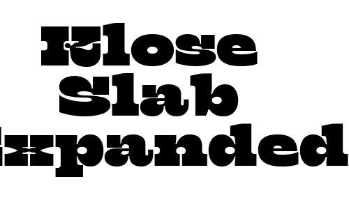Klose Slab Expanded Font