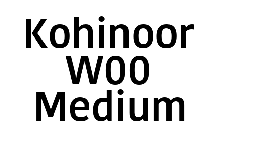 Kohinoor W00 Medium Font