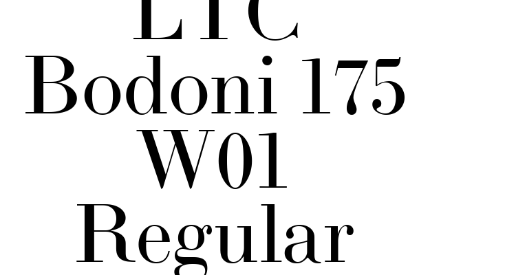LTC Bodoni 175 W01 Regular Font