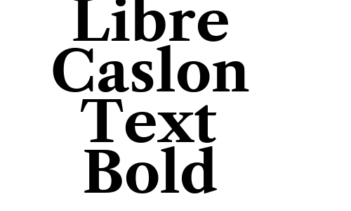 Libre Caslon Text Bold Font
