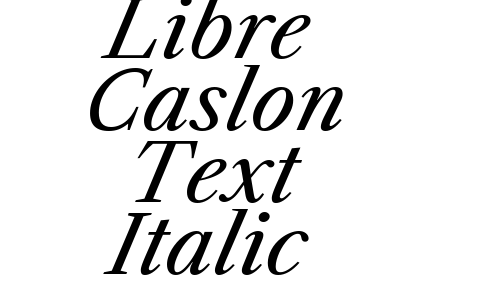 Libre Caslon Text Italic Font