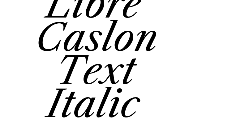 Libre Caslon Text Italic Font