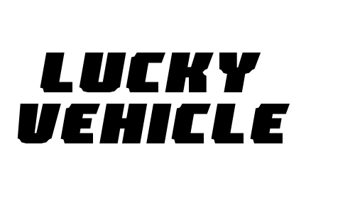 Lucky Vehicle Font