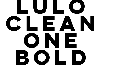 Lulo Clean One Bold Font