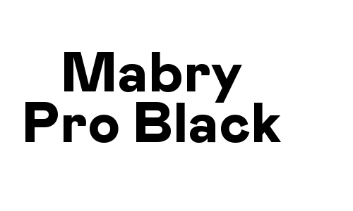 Mabry Pro Black Font
