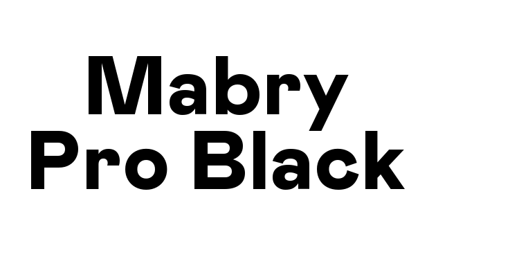 Mabry Pro Black Font