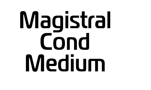 Magistral Cond Medium Font