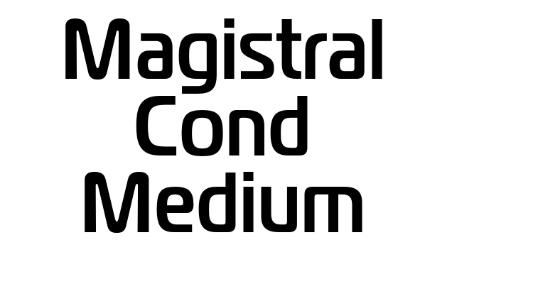Magistral Cond Medium Font