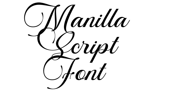 Manilla Script Font Font
