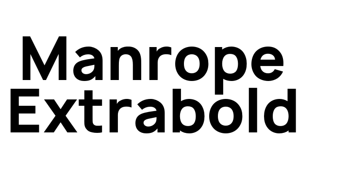 Manrope Extrabold Font