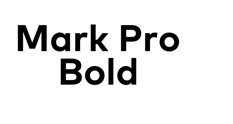 Mark Pro Bold Font