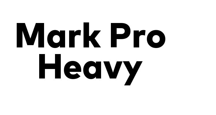 Mark Pro Heavy Font