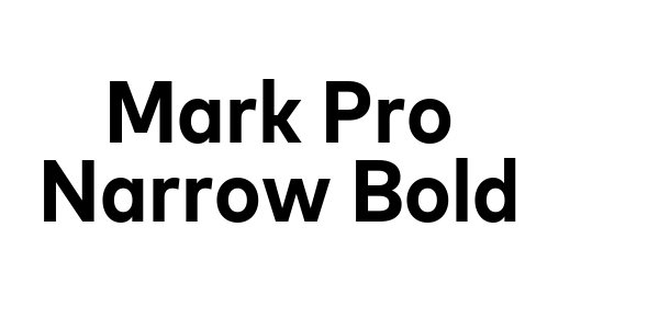 Mark Pro Narrow Bold Font