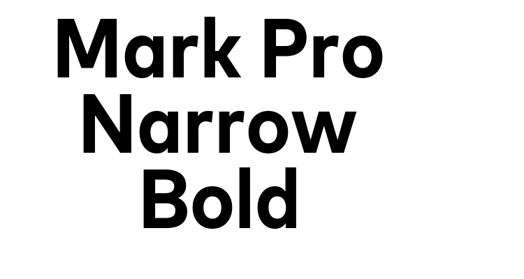 Mark Pro Narrow Bold Font