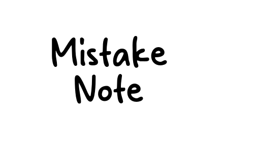 Mistake Note Font