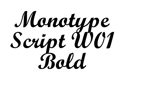 Monotype Script W01 Bold Font