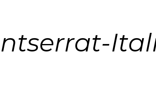 Montserrat-Italic Font