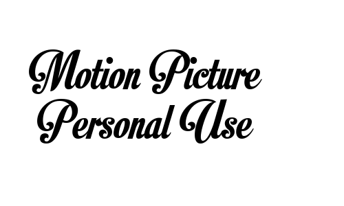 Motion Picture Personal Use Font