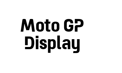 Moto GP Display Font