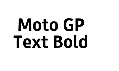 Moto GP Text Bold Font