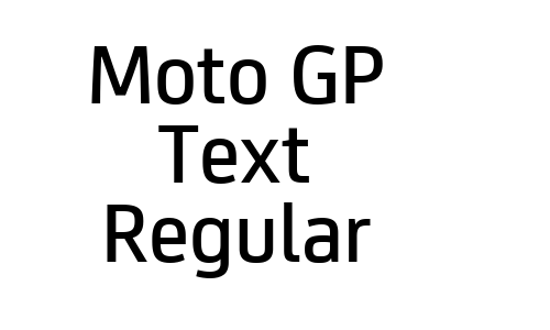 Moto GP Text Regular Font
