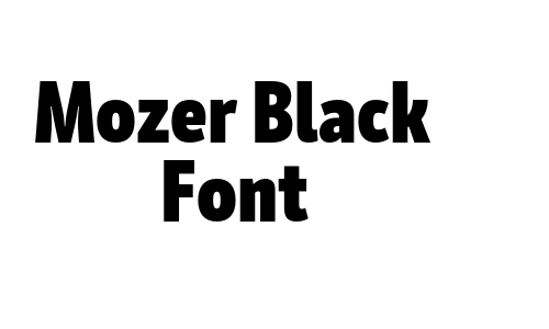 Mozer Black Font Font