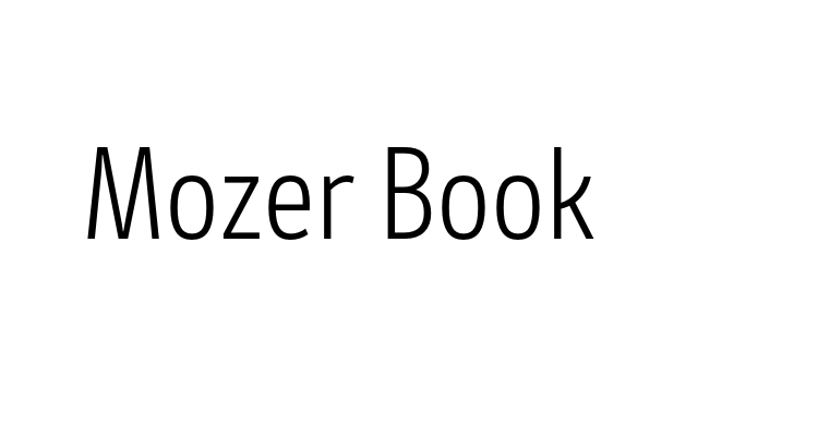 Mozer Book Font