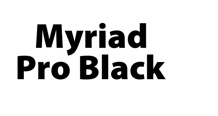 Myriad Pro Black Font
