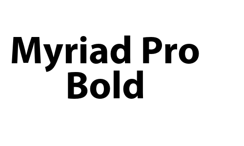 Myriad Pro Bold Font