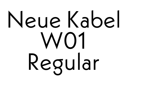 Neue Kabel W01 Regular Font