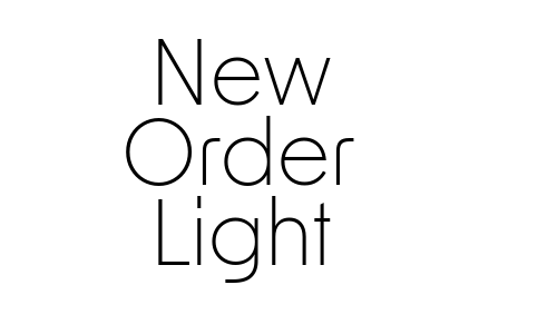New Order Light Font