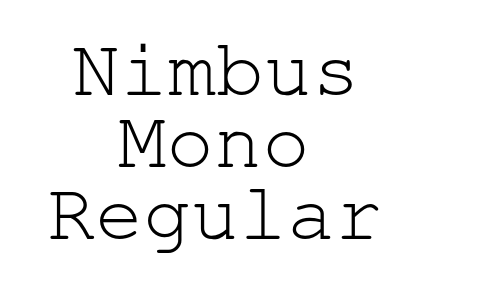 Nimbus Mono Regular Font