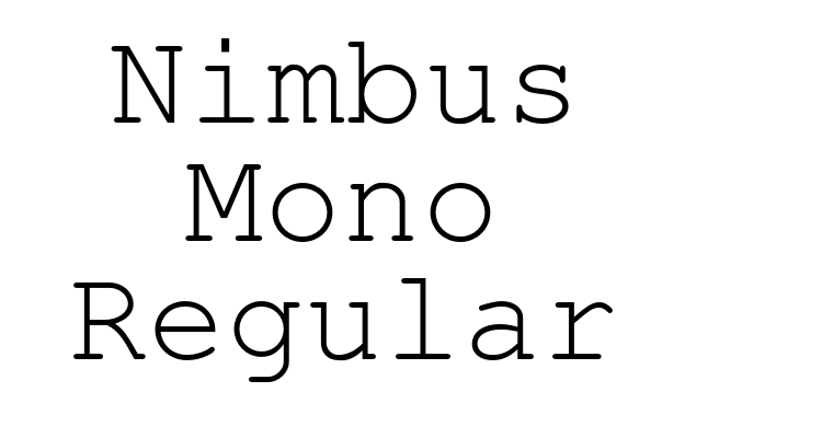 Nimbus Mono Regular Font