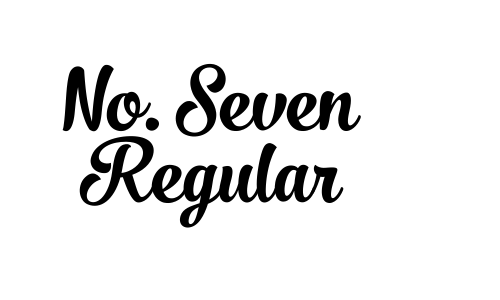 No. Seven Regular Font