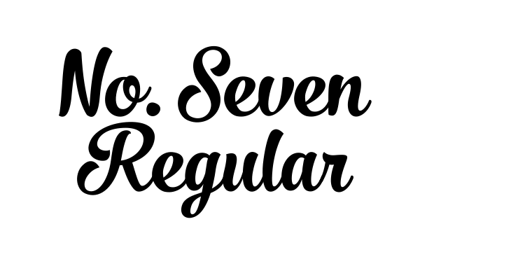 No. Seven Regular Font