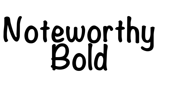Noteworthy Bold Font