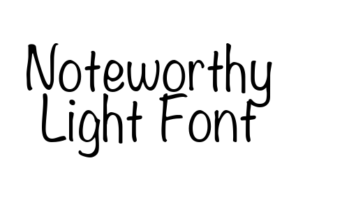 Noteworthy Light Font Font