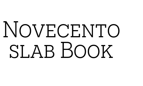 Novecento slab Book Font
