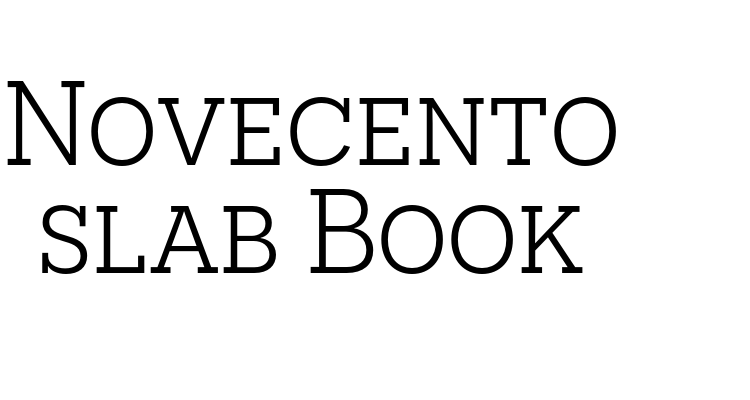 Novecento slab Book Font