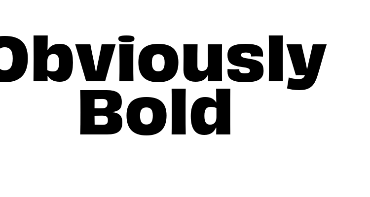 Obviously Bold Font
