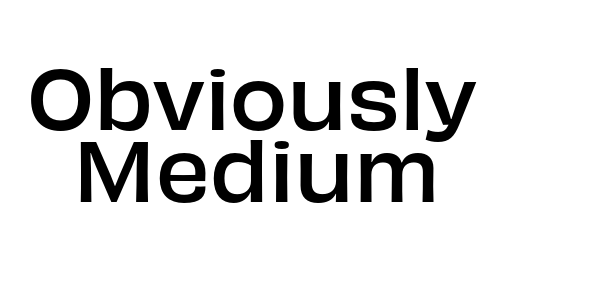 Obviously Medium Font