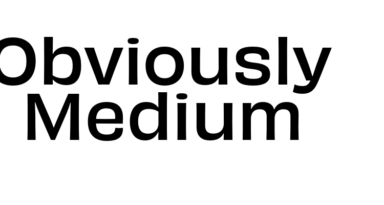 Obviously Medium Font