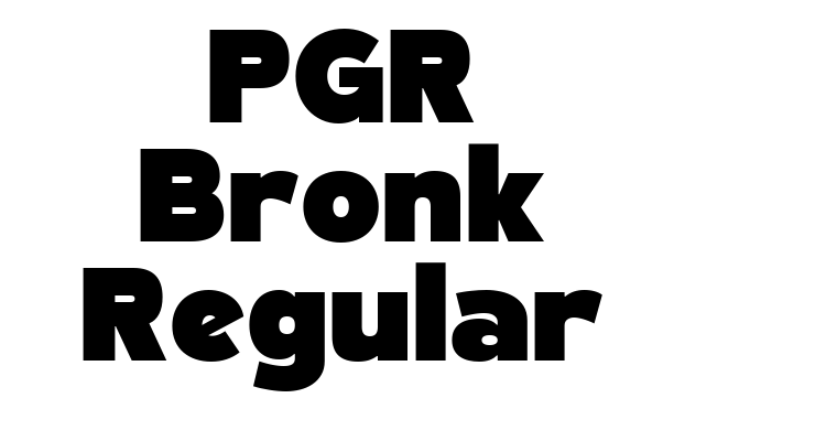 PGR Bronk Regular Font