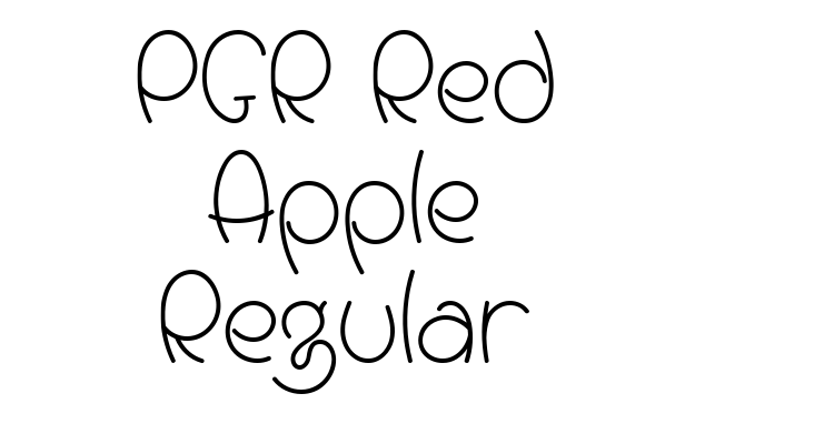 PGR Red Apple Regular Font