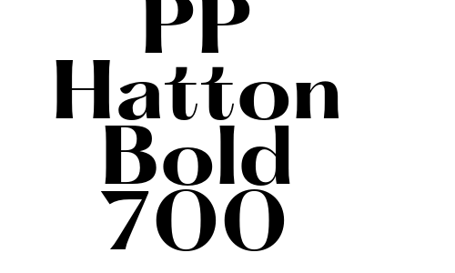 PP Hatton Bold 700 Font