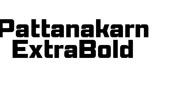 Pattanakarn ExtraBold Font