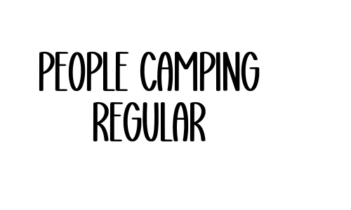 People Camping Regular Font