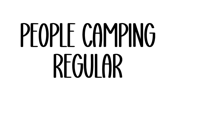 People Camping Regular Font