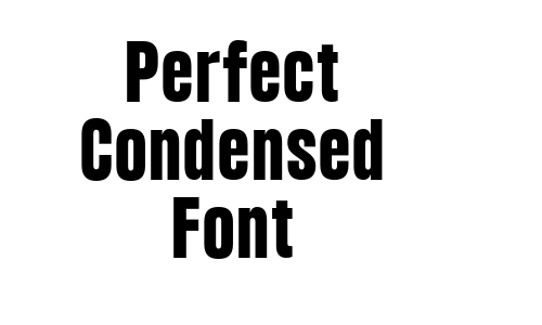 Perfect Condensed Font Font
